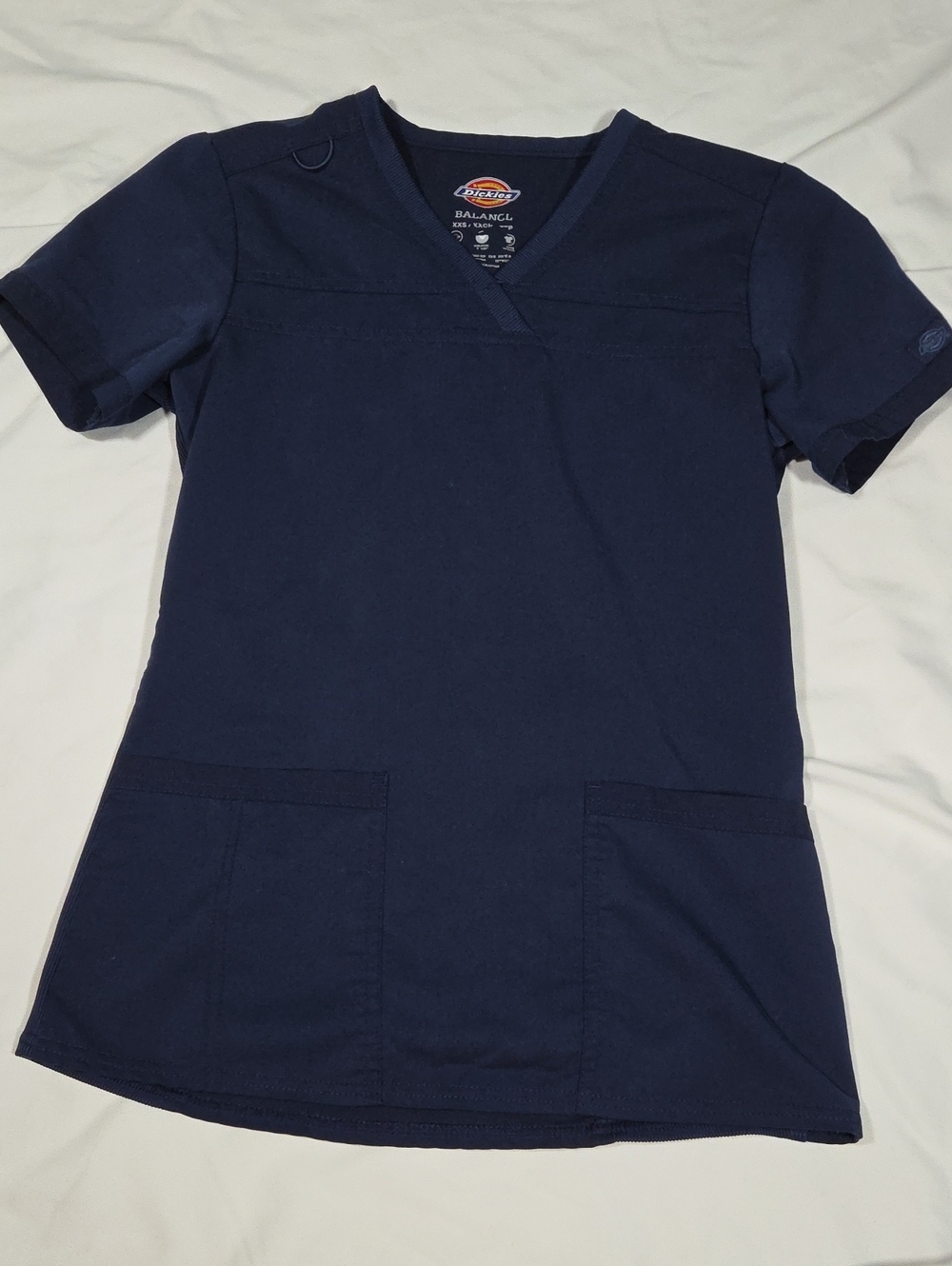 Dickies V-neck Size XXS scrub Top Navy Blue